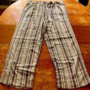 Knox Rose striped wide leg elastic waist pants